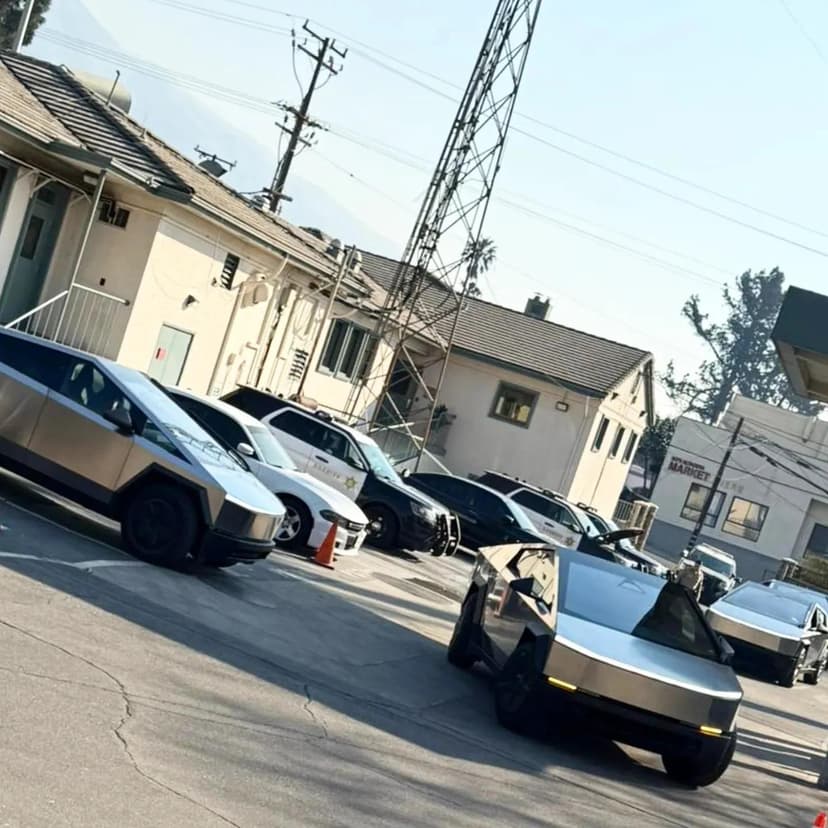 Musk donates several Cybertrucks to provide backup power during the wildfires. Photo courtesy Altadena Mountain Rescue Team